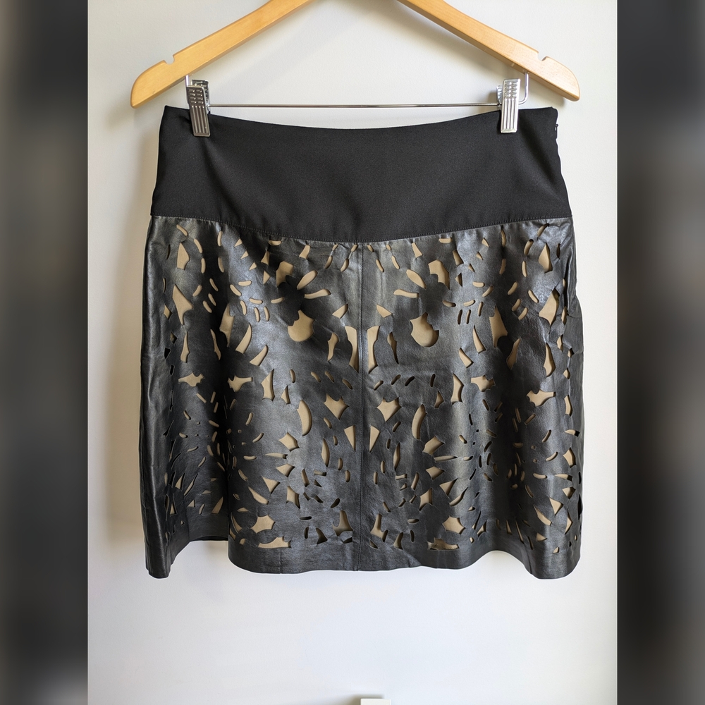 Liviana Conti Leather Skirt Size 44
